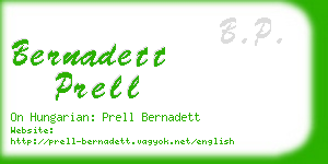 bernadett prell business card